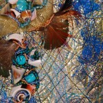 Detail Spider Spirit, Mixed Media Textile Painting, 19" x 13" © 2012 Patricia A. Montgomery