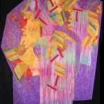 Summer Fusion c. 2009 | 58" x 78" | Fused shapes out of Hand Dyed and Batik Fabrics; Strip Piecing; Machine Thread Painting Summer Fusion c. 2009