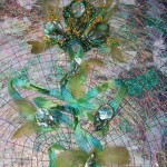 Design Spider Spirit XI, Mixed Media Textile Painting, 25" x 18" © 2012 Patricia A. Montgomery