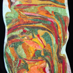 Completed Reflections XII, Thread Painting ©  2012 Patricia A. Montgomery